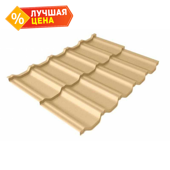Металлочерепица Grand Line Kvinta Uno (Квинта Уно) 0,45 Полиэстер RAL 1014 Слоновая кость