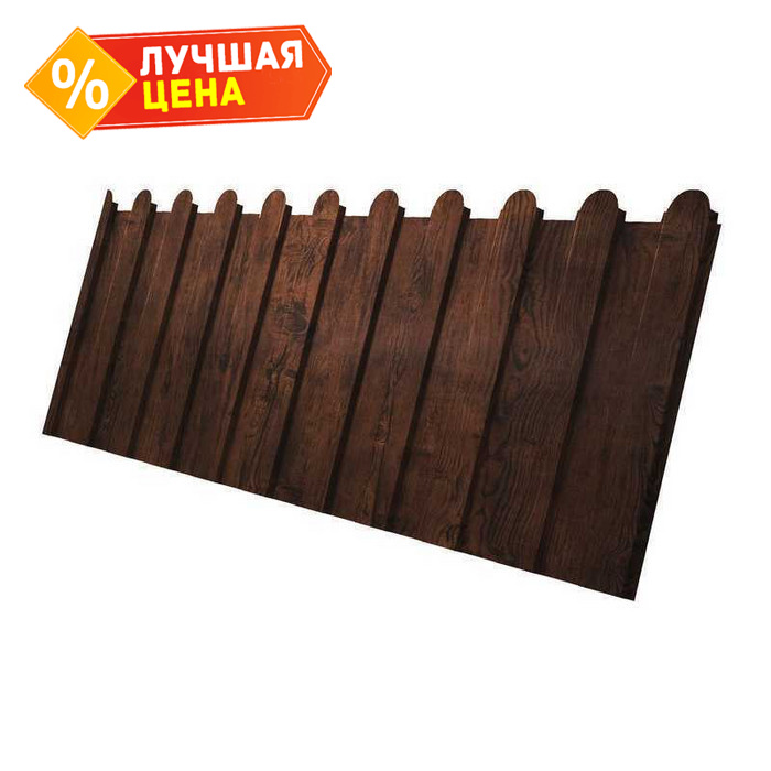 Профлист Grand Line фигурный С20В Print Elite 0.45 мм Cherry Wood