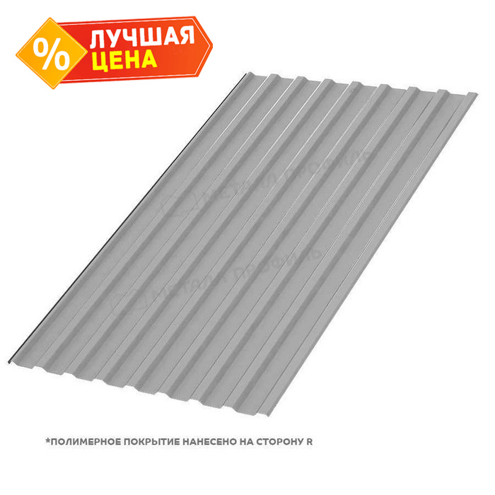 Профлист Металл Профиль МП-20 0,5 Полиэстер RAL 9006 Белый алюминий | B