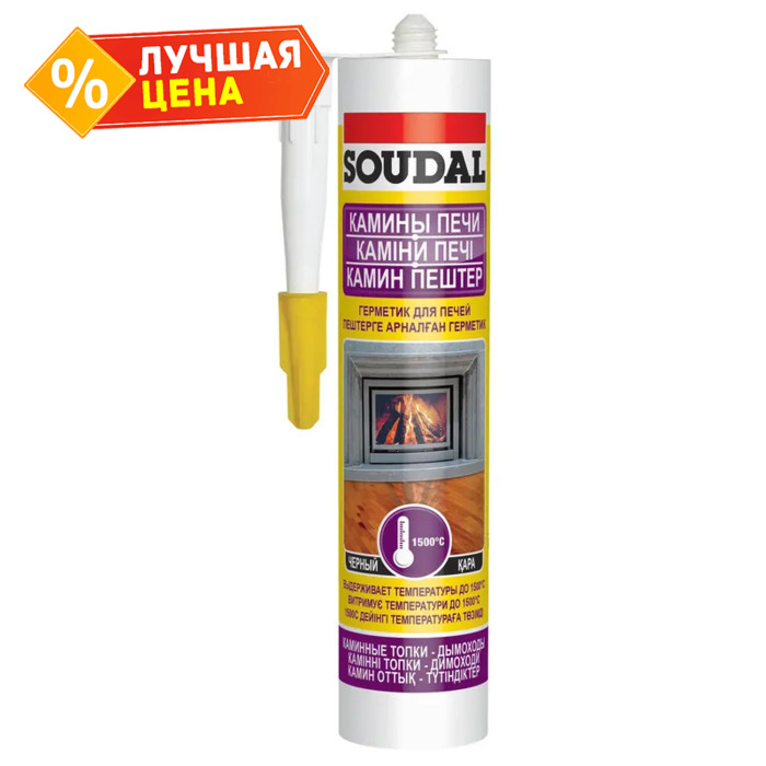 Герметик для печей Soudal Калофер черный 280 мл (102829)