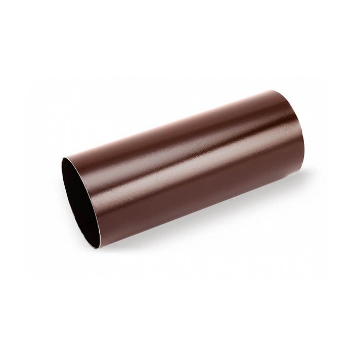 Труба водосточная 90мм (1 м.) STAL, 152(130)/90 мм, цвет Темно-коричневый, Galeco