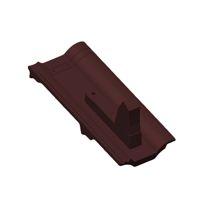 Снегозадерживающая/опорная черепица ФП для крепления с/з решетки, Вишневый, алюминий, ФЭЗ