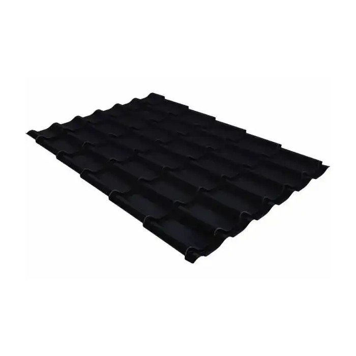 Металлочерепица Grand Line Classic (Классик) 0,5 PurPro Matt RAL 9005 Черный