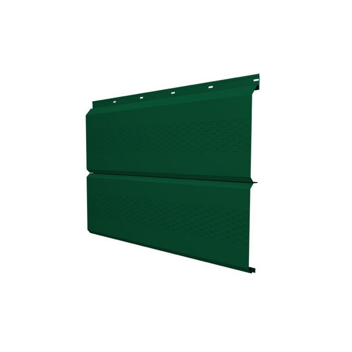 Софит ЭкоБрус с перфорацией 0,345 Grand Line 0,45 PE с пленкой RAL6005 зеленый мох